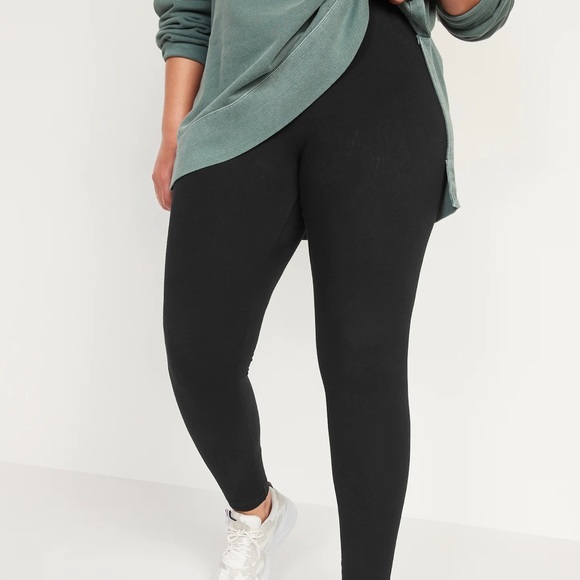 NWT OLD NAVY High-Waisted Jersey Ankle Leggings Color: Blackjack - Picture 4 of 5